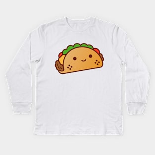 Cute Kawaii Taco Kids Long Sleeve T-Shirt